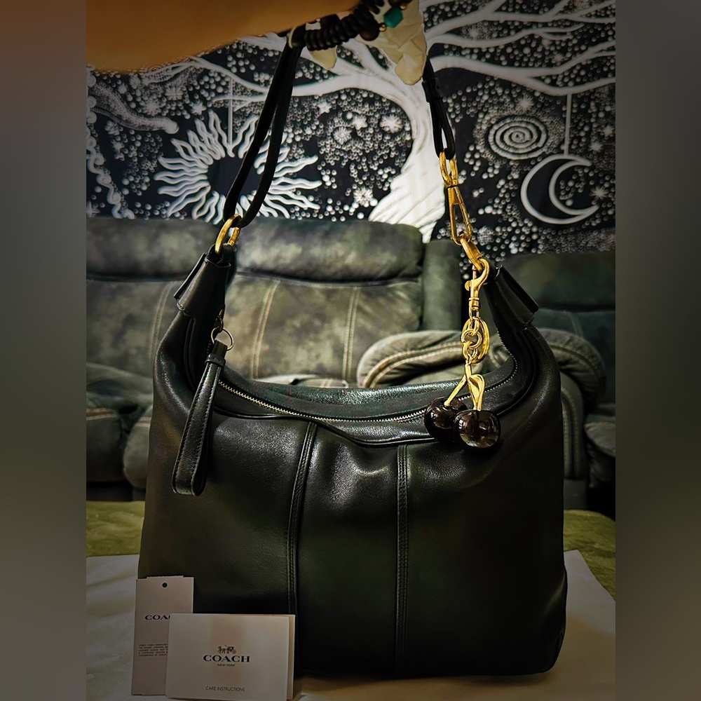 Vintage Y2K Coach Black soft Leather hobo shoulder bag 2001 years ❌70% OFF SALE❌ - Picture 12 of 17